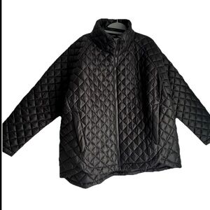 ATHLETA Whisper Featherless Puffer Jacket Black Sz 1X